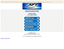 Tablet Screenshot of aft-corp.com